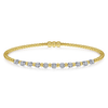 Gabriel & Co. 14K Two-Tone Bujukan Diamond & Bead Locking Bangle