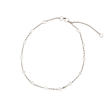 18K White Gold Diamonds By The Yard Necklace