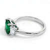 18K White Gold Emerald and Diamond Ring