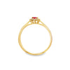 14K Yellow Gold Oval Ruby and Diamond Halo Ring