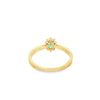 14K Yellow Gold Oval Emerald and Diamond Halo Ring