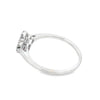 18K White Gold Ruby and Diamond Clover Ring