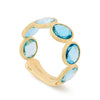 Marco Bicego 18K Yellow Gold "Jaipur" Bezel-Set Blue Topaz Ring