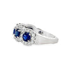 18K White Gold Sapphire and Diamond Ring