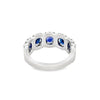 18K White Gold Sapphire and Diamond Ring