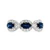 18K White Gold Oval Sapphire and Diamond Ring