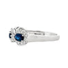 18K White Gold Oval Sapphire and Diamond Ring