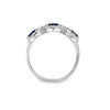 18K White Gold Oval Sapphire and Diamond Ring