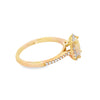14K Yellow Gold Opal and Diamond Ring