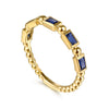 Gabriel & Co. 14K Yellow Gold Sapphire Geometric Bujukan Ring