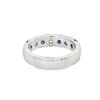 18K White Gold Alternating Sapphire and Diamond Anniversary Band