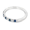 Roman Jewelers Signature 14K White Gold Sapphire & Diamond Alternating Anniversary Band