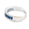 18K White Gold Princess-Cut Sapphire & Diamond Anniversary Band