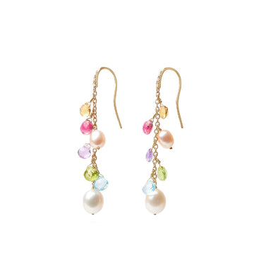 Marco Bicego 18K Yellow Gold Paradise Gemstone & Pearls Earrings