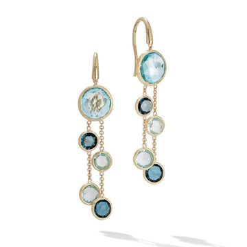 Marco Bicego 18K Yellow Gold Jaipur Blue Topaz Earrings