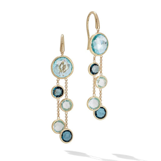 Marco Bicego 18K Yellow Gold Jaipur Blue Topaz Earrings