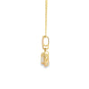 14K Yellow Gold Opal and Diamond Halo Pendant with Chain