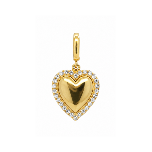 Rudolf Friedmann 14K Yellow Gold Diamond Heart Pendant