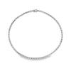 18K White Gold Fancy Sapphire and Diamond Necklace