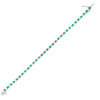 18K White Gold Diamond and Green Emerald Tennis Bracelet