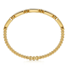 Gabriel & Co. 14K Yellow Gold Bujukan Mother of Pearl & Diamond Locking Bangle