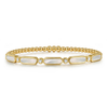 Gabriel & Co. 14K Yellow Gold Bujukan Mother of Pearl & Diamond Locking Bangle