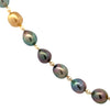 Tahitian, Golden South Sea, Akoya Multi-Color Pearl Necklace 18" with 14K Yellow Gold Ball Clasp