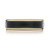 MALO 14K and Black Carbon Fiber 6mm Wide Wedding Band