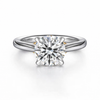 Gabriel & Co. "Nelia" 14K Two-Tone Lotus Diamond Semi-Mount Engagement Ring Setting
