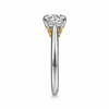 Gabriel & Co. "Nelia" 14K Two-Tone Lotus Diamond Semi-Mount Engagement Ring Setting