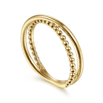 Gabriel & Co. 14K Yellow Gold Criss Cross Ring