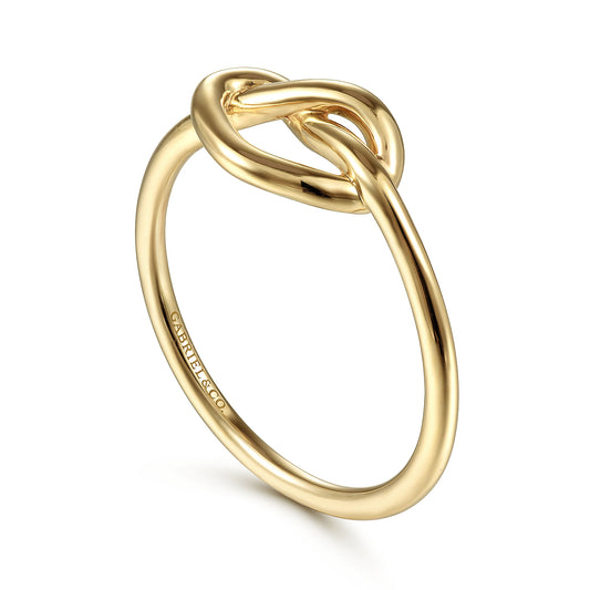 Gabriel & Co. 14K Yellow Gold Twisted Heart Ring