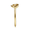 Gabriel & Co. 14K Yellow Gold Twisted Heart Ring