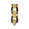 Gabriel & Co. 14K Yellow Gold & Black Enamel Chain Ring