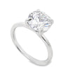 14K White Gold Solitaire Engagement Ring Setting