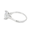 14K White Gold Solitaire Semi-Mount Ring Size 6