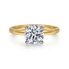 Gabriel & Co. 14K Two-Tone Milgrain Gallery Rail Solitaire Engagement Ring Setting