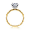 Gabriel & Co. 14K Two-Tone Milgrain Gallery Rail Solitaire Engagement Ring Setting