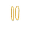 18K Yellow Gold Elongated Hoops