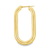 18K Yellow Gold Elongated Hoops
