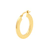 14K Yellow Gold Oval Hoop Earrings
