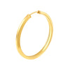 14K Yellow Gold 25mm Trapezoid Flex Round Hoop Earrings
