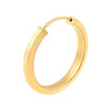 14K Yellow Gold 15mm Trapezoid Flex Round Hoop Earrings