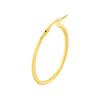 14K Yellow Gold 30x20mm Knife Edge Tube Oval Hoop Earrings