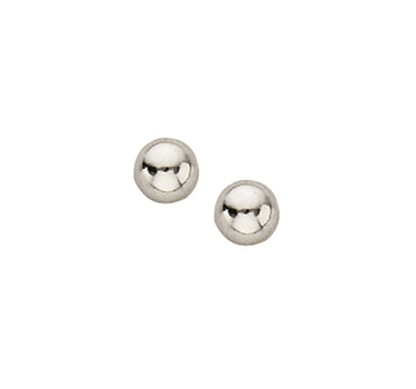 14K White Gold 3mm Studs