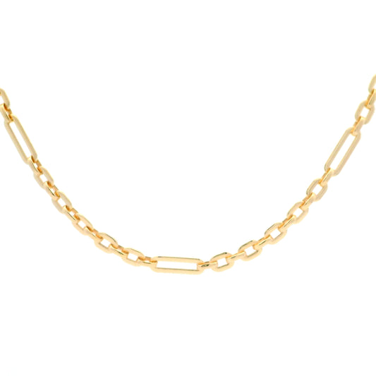 Luigi Tavanti 14K Yellow Gold Alternating Link Chain Necklace