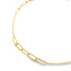 18K Yellow Gold Fancy Oval Link Necklace 30"