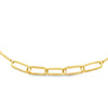 18K Yellow Gold Fancy Oval Link Necklace 30"