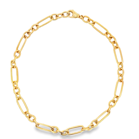 18K Yellow Gold Thick Paper Clip Chain