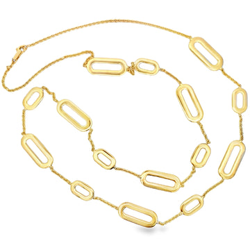 18K Yellow Gold Fancy Link Necklace